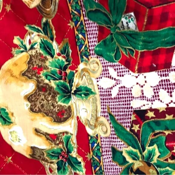 Vtg Christmas Dessert Feast Tree Skirt - Picture 7 of 8